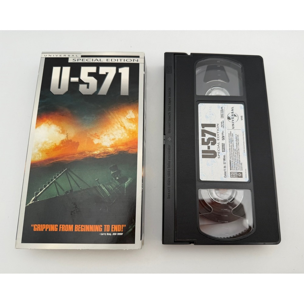 U-571 Special Edition VHS 2001 Matthew McConaughey Universal Studios WWII Movie